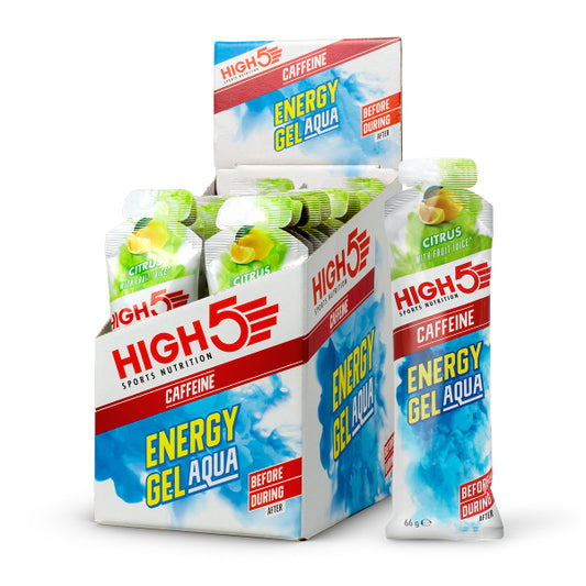 Energy Gel Aqua Caffeine Box High 5 (20 Gels)